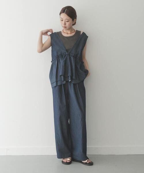 URBAN RESEARCH Sonny Label(アーバンリサーチサニーレーベル)の「『UR TECH ひやサラクール』ベーシックフライスタンクトップ(タンクトップ・レディース・ブラック/オフホワイト/チャコールグレー/ブラウン・FREE)」の21枚目の写真