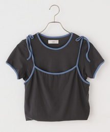 LORO（ロロ）の「Loro / ローロ Ringer Cami Layered Tee（Tシャツ/カットソー）」