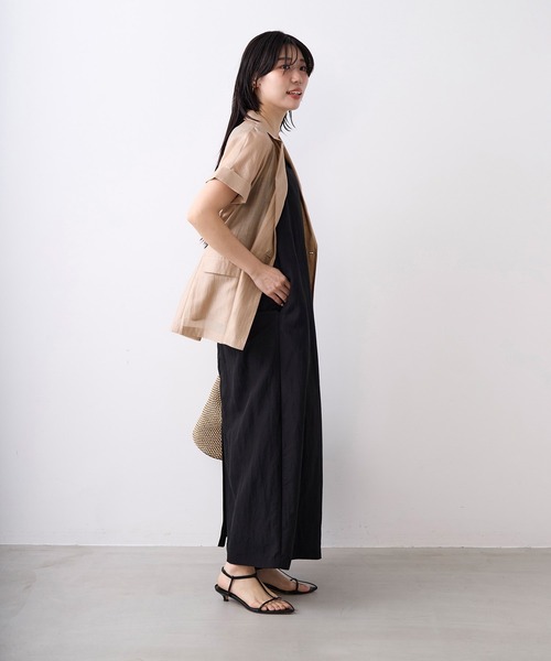MICA&DEAL(マイカ&ディール)の「Iラインノースリーブワンピース(ワンピース・レディース・チャコールグレー/ブラック/ベージュ・FREE)」の6枚目の写真