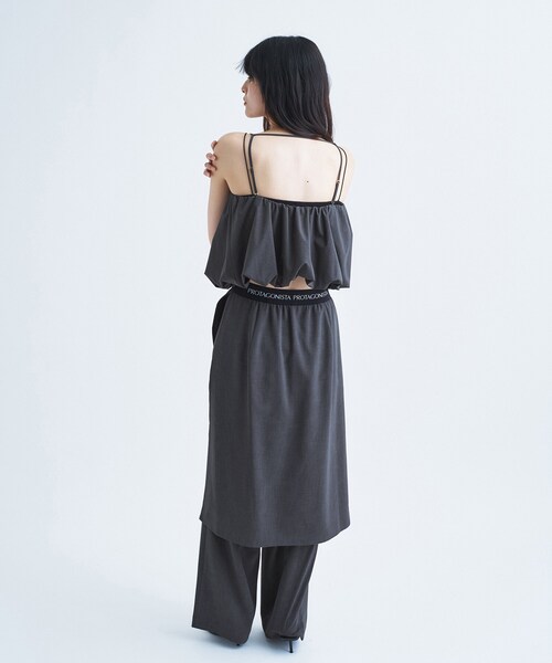 PROTAGONISTA(プロタゴニスタ)の「PROTAGONISTA|layered trousers(その他パンツ・レディース・ダークグレー・00)」の6枚目の写真