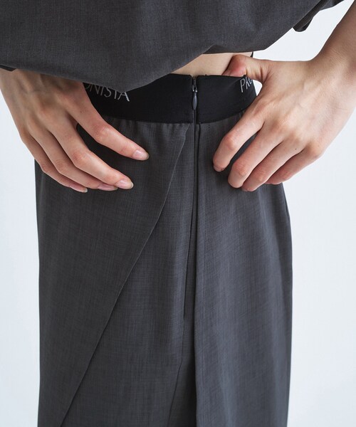 PROTAGONISTA(プロタゴニスタ)の「PROTAGONISTA|layered trousers(その他パンツ・レディース・ダークグレー・00)」の7枚目の写真