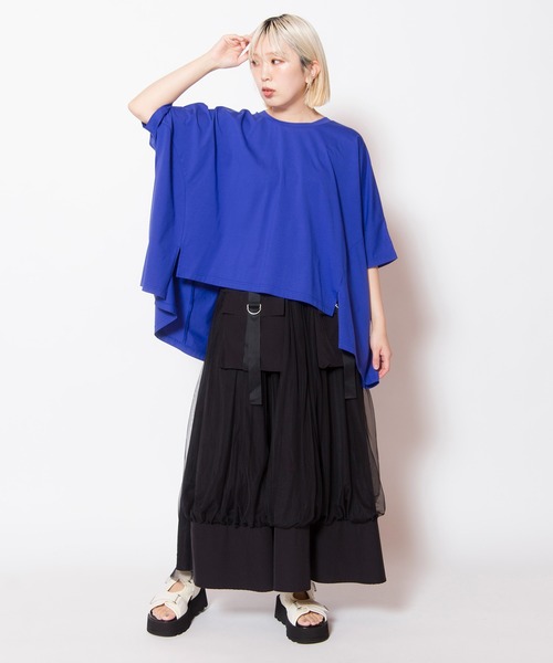 OSMOSIS（オズモーシス）の「フレアービッグプルオーバー（Tシャツ/カットソー・レディース・ホワイト/ブラック/キャメル/ブルー・ONE SIZE）」の20枚目の写真