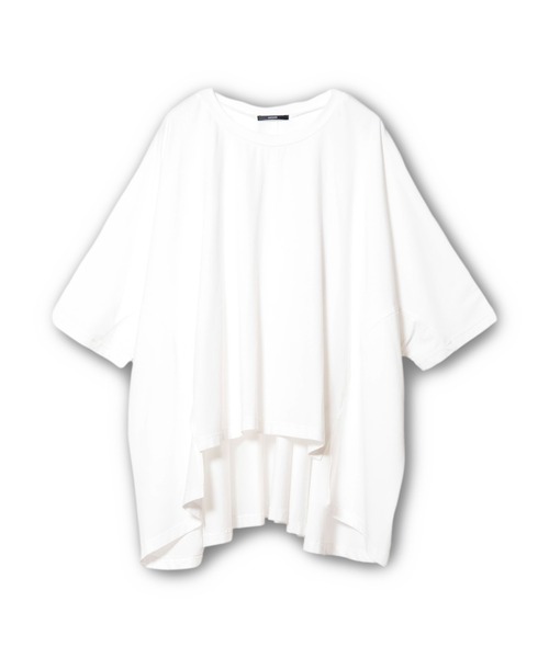 OSMOSIS（オズモーシス）の「フレアービッグプルオーバー（Tシャツ/カットソー・レディース・ホワイト/ブラック/キャメル/ブルー・ONE SIZE）」の9枚目の写真