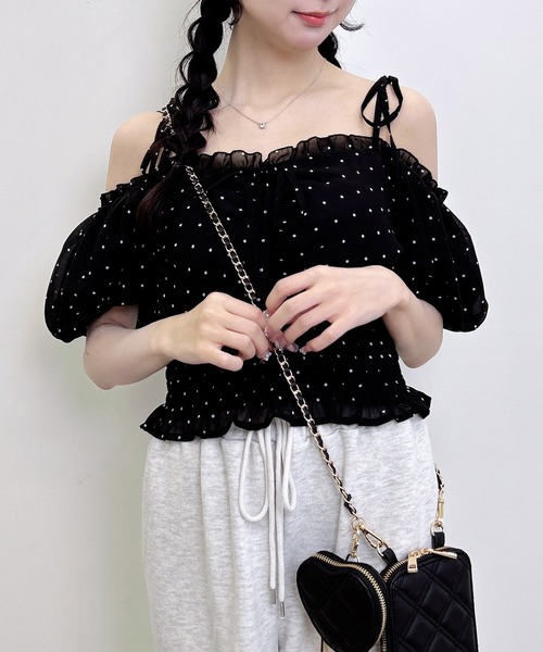 INGNI(イング)の「2Wayオフショルリボンシャーリングブラウス(シャツ/ブラウス・レディース・オフホワイト/ホワイト系その他3/ブラック系3・M)」の18枚目の写真