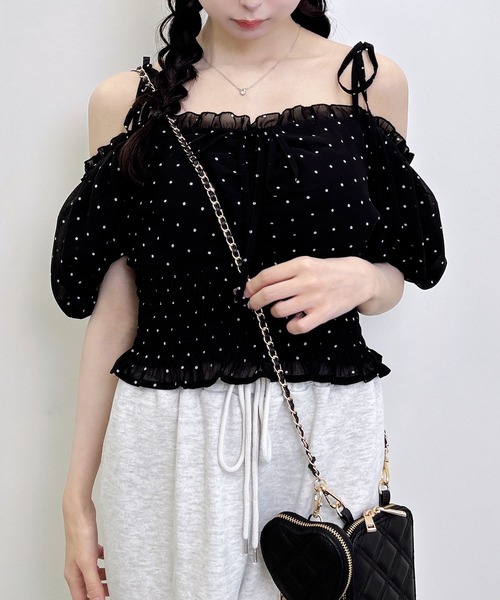 INGNI(イング)の「2Wayオフショルリボンシャーリングブラウス(シャツ/ブラウス・レディース・オフホワイト/ホワイト系その他3/ブラック系3・M)」の19枚目の写真