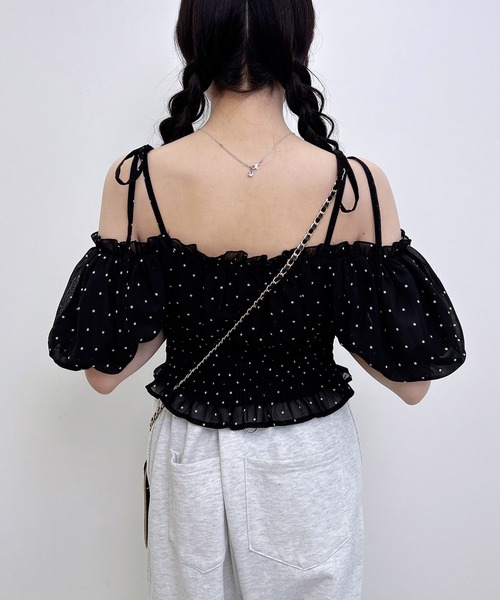 INGNI(イング)の「2Wayオフショルリボンシャーリングブラウス(シャツ/ブラウス・レディース・オフホワイト/ホワイト系その他3/ブラック系3・M)」の22枚目の写真