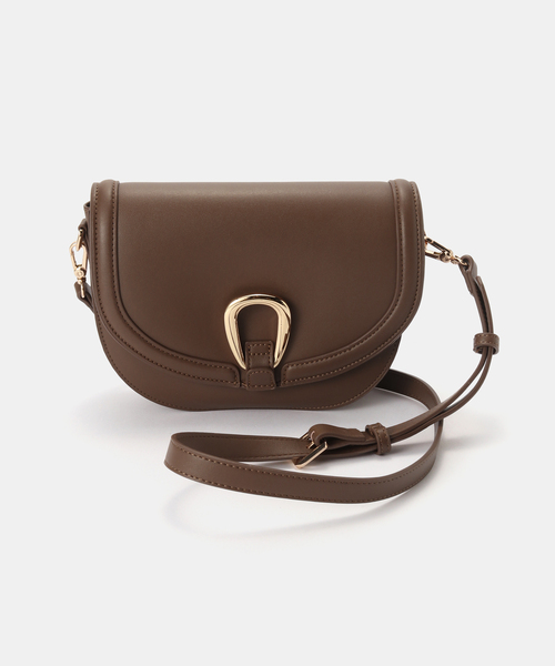 B.C STOCK(ベーセーストック)の「モチーフバックルショルダーバッグ(ショルダーバッグ・レディース・ブラウン/ブラック・FREE)」の2枚目の写真