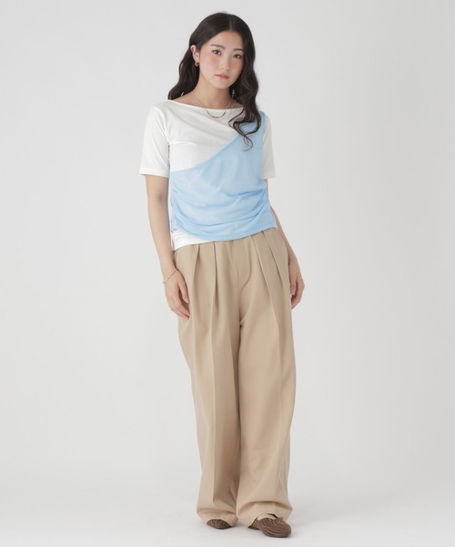 GLOBAL WORK(グローバルワーク)の「フェイクレイヤード半袖T/684071(Tシャツ/カットソー・レディース・ホワイト/ブラック・LARGE/MEDIUM)」の16枚目の写真