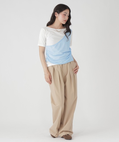 GLOBAL WORK(グローバルワーク)の「フェイクレイヤード半袖T/684071(Tシャツ/カットソー・レディース・ホワイト/ブラック・LARGE/MEDIUM)」の17枚目の写真