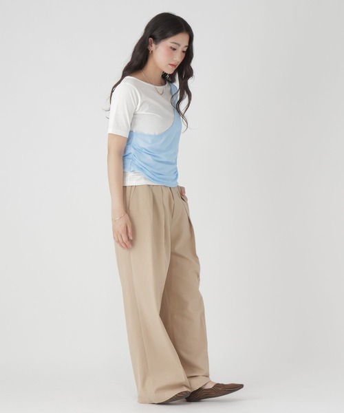 GLOBAL WORK(グローバルワーク)の「フェイクレイヤード半袖T/684071(Tシャツ/カットソー・レディース・ホワイト/ブラック・LARGE/MEDIUM)」の18枚目の写真