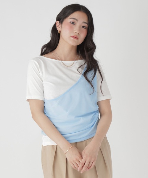 GLOBAL WORK(グローバルワーク)の「フェイクレイヤード半袖T/684071(Tシャツ/カットソー・レディース・ホワイト/ブラック・LARGE/MEDIUM)」の12枚目の写真
