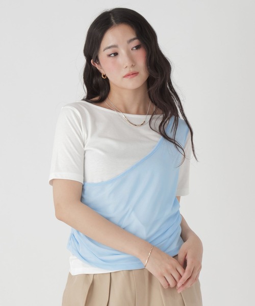 GLOBAL WORK(グローバルワーク)の「フェイクレイヤード半袖T/684071(Tシャツ/カットソー・レディース・ホワイト/ブラック・LARGE/MEDIUM)」の13枚目の写真