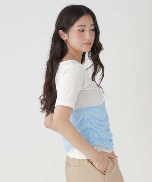GLOBAL WORK(グローバルワーク)の「フェイクレイヤード半袖T/684071(Tシャツ/カットソー・レディース・ホワイト/ブラック・LARGE/MEDIUM)」の15枚目の写真