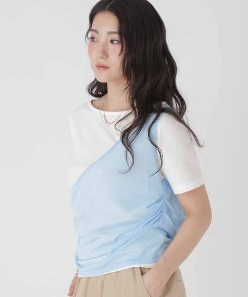 GLOBAL WORK(グローバルワーク)の「フェイクレイヤード半袖T/684071(Tシャツ/カットソー・レディース・ホワイト/ブラック・LARGE/MEDIUM)」の5枚目の写真