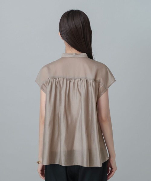 GLOBAL WORK(グローバルワーク)の「MATINEE LINE/シアーフリルフレンチブラウス/678468(シャツ/ブラウス・レディース・ダークネイビー/ミント/ベージュ・LARGE/MEDIUM)」の21枚目の写真