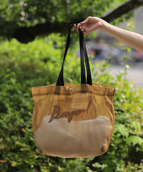 IENA ENFANT(イエナアンファン)の「【丸洗い可能】メッシュバッグ kids(トートバッグ・レディース・キャメル/ブラック・FREE)」の2枚目の写真