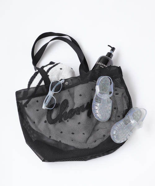 IENA ENFANT(イエナアンファン)の「【丸洗い可能】メッシュバッグ kids(トートバッグ・レディース・キャメル/ブラック・FREE)」の1枚目の写真