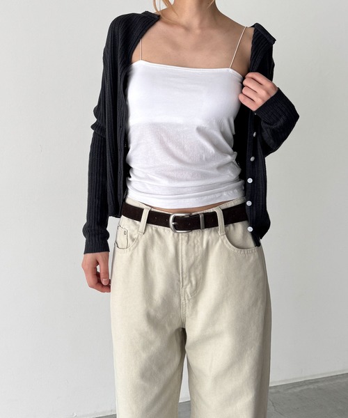 CANAL JEAN(キャナルジーン)の「El mar ストレッチベアキャミソール(キャミソール・レディース・チャコールグレー/アイボリー/ブラック・ONE SIZE)」の11枚目の写真