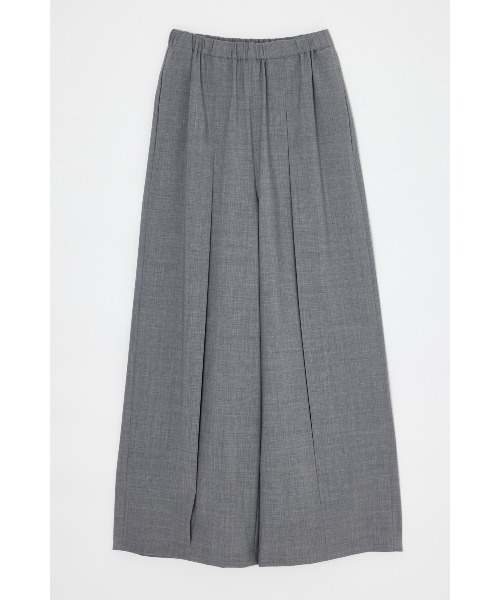 ENFOLD(エンフォルド)の「BOX PLEATS WIDE-PANTS(スラックス・レディース・杢グレー・36/38)」の1枚目の写真
