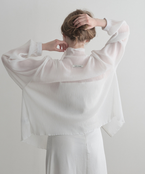 LENAV(ルナブ)の「Summer pleats Jacket (white)(ナイロンジャケット・レディース・その他・FREE)」の1枚目の写真