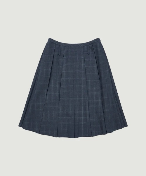 GRVRGROVE(グローブ)の「PEYTON CHECK PLEATS SKIRT(スカート・レディース・ブラック系・MEDIUM/SMALL)」の3枚目の写真
