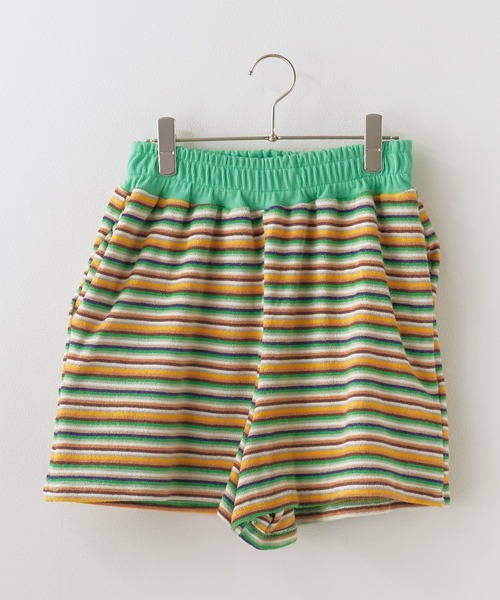 Chick(チック)の「Pile Fabric Striped Tank Top and Shorts Set / パイル地 ボーダー タンクトップショーツ セットアップ コットン レディース 韓国 2026年 夏 夏服(セットアップ・レディース・レッド/ピンク/グリーン・FREE)」の13枚目の写真