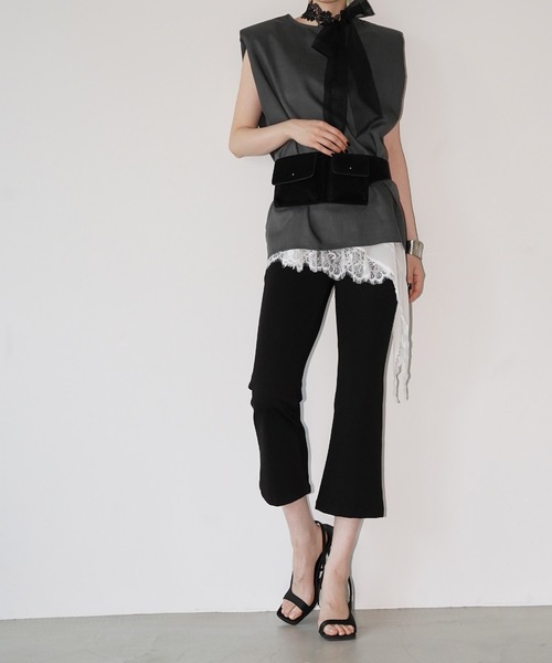 chuclla(チュクラ)の「ストレッチフレア サブリナパンツ chw26s363(その他パンツ・レディース・ブラック・S/M/L)」の11枚目の写真