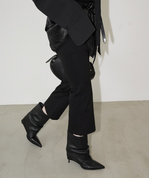 chuclla(チュクラ)の「ストレッチフレア サブリナパンツ chw26s363(その他パンツ・レディース・ブラック・S/M/L)」の2枚目の写真