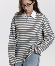 a stripe rugby t-sh (grey)
