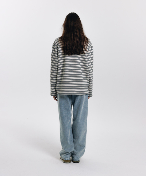 haag(ヘイグ)の「a stripe rugby t-sh (grey)(ポロシャツ・レディース・その他・FREE)」の7枚目の写真