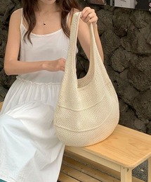 ラウンド型かぎ編みトートバッグ