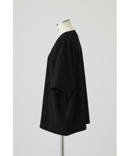 RIM.ARK(リムアーク)の「Georgette u-neck tops(ジョーゼットUネックトップス)(Tシャツ/カットソー・レディース・カーキ/ブラック/ネイビー・FREE)」の5枚目の写真