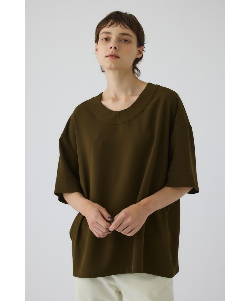RIM.ARK(リムアーク)の「Georgette u-neck tops(ジョーゼットUネックトップス)(Tシャツ/カットソー・レディース・カーキ/ブラック/ネイビー・FREE)」の9枚目の写真