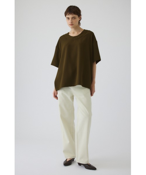 RIM.ARK(リムアーク)の「Georgette u-neck tops(ジョーゼットUネックトップス)(Tシャツ/カットソー・レディース・カーキ/ブラック/ネイビー・FREE)」の13枚目の写真