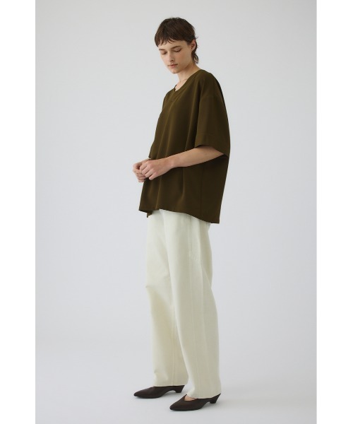 RIM.ARK(リムアーク)の「Georgette u-neck tops(ジョーゼットUネックトップス)(Tシャツ/カットソー・レディース・カーキ/ブラック/ネイビー・FREE)」の14枚目の写真