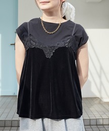 archives | レーストリムベロアビスチェ×フレンチTEE SET(Tシャツ/カットソー)