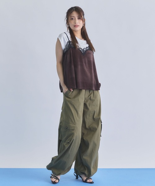 archives(アルシーヴ)の「レーストリムベロアビスチェ×フレンチTEE SET(Tシャツ/カットソー・レディース・ブラック/ブラウン/グレー・MEDIUM)」の20枚目の写真