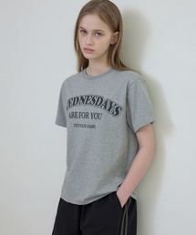 W/シグニチャーカーブロゴ半袖Tシャツ_MELANGE(W25-TP21)