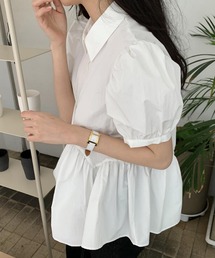 Mignonjour（ミニョンジュール）の「FReePLACe/ペプラム フレア トップス ブラウス X12877（シャツ/ブラウス）」