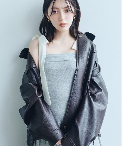 SNIDEL(スナイデル)の「ステンカラーバリエブルゾン(ブルゾン・レディース・ブラック/ブラウン・1/0)」の1枚目の写真