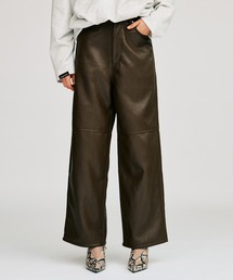 【2026Autumn Pre-Order】シンセテイックレザーストレートパンツ / Synthetic Leather Straight Pants