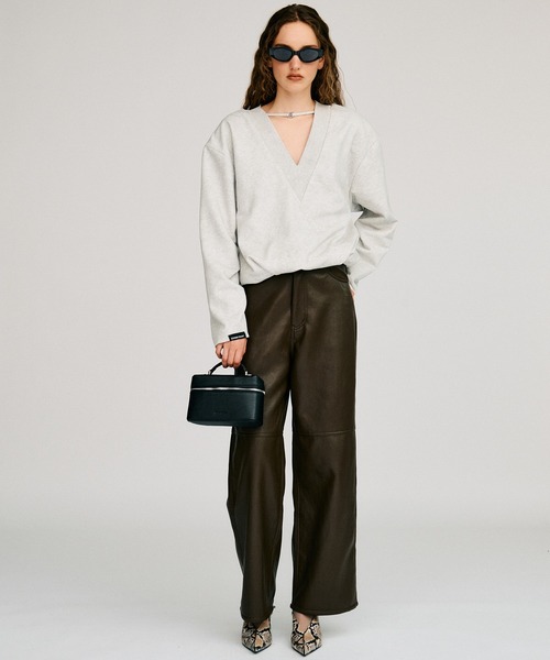 PRANK PROJECT(プランクプロジェクト)の「【2026Autumn Pre-Order】シンセテイックレザーストレートパンツ / Synthetic Leather Straight Pants(その他パンツ・レディース・ブラウン/ブラック・38/36/34)」の5枚目の写真