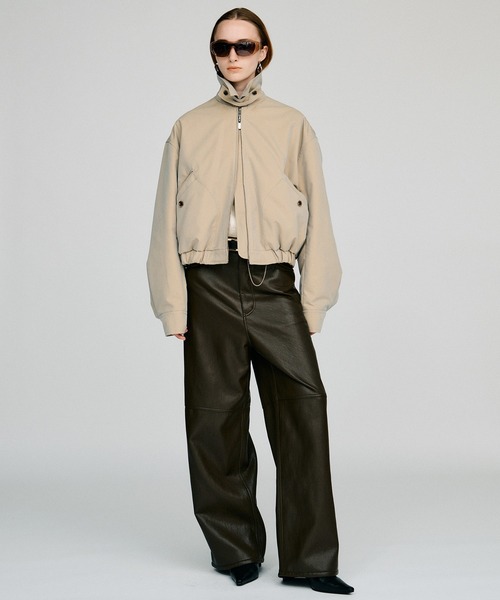 PRANK PROJECT(プランクプロジェクト)の「【2026Autumn Pre-Order】シンセテイックレザーストレートパンツ / Synthetic Leather Straight Pants(その他パンツ・レディース・ブラウン/ブラック・38/36/34)」の10枚目の写真
