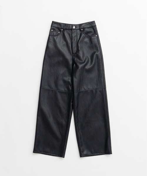 PRANK PROJECT(プランクプロジェクト)の「【2026Autumn Pre-Order】シンセテイックレザーストレートパンツ / Synthetic Leather Straight Pants(その他パンツ・レディース・ブラウン/ブラック・38/36/34)」の14枚目の写真