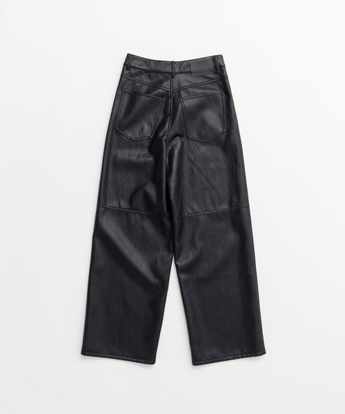 PRANK PROJECT(プランクプロジェクト)の「【2026Autumn Pre-Order】シンセテイックレザーストレートパンツ / Synthetic Leather Straight Pants(その他パンツ・レディース・ブラウン/ブラック・38/36/34)」の15枚目の写真