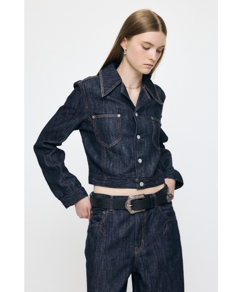 MOUSSY(マウジー)の「【26年AW新作】【セットアップ対応】WESTERN DENIM ジャケット(デニムジャケット・レディース・ワンウォッシュ・2/1)」の6枚目の写真