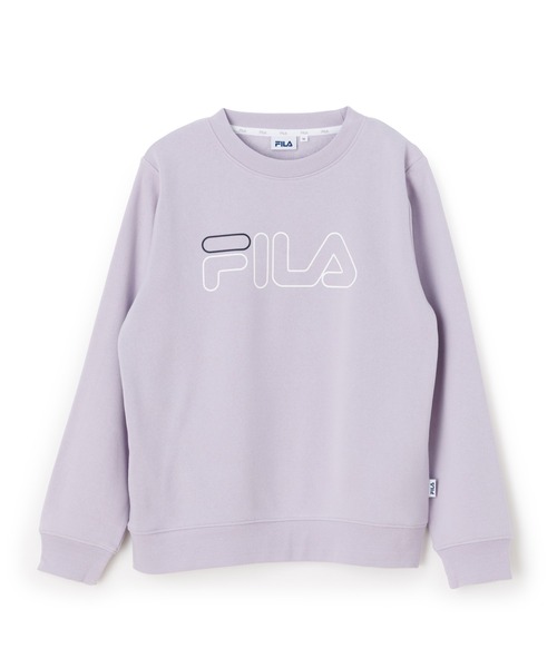 FILA（フィラ）の「LINEAR LOGO SWEAT SHIRT / リニアロゴ　スウェットシャツ（スウェット・レディース・ラベンダー/ワインレッド/ブラック・M/L/XL）」の2枚目の写真