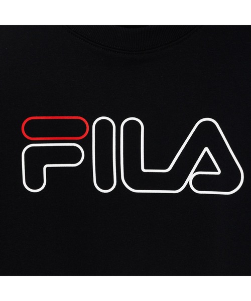 FILA（フィラ）の「LINEAR LOGO SWEAT SHIRT / リニアロゴ　スウェットシャツ（スウェット・レディース・ラベンダー/ワインレッド/ブラック・M/L/XL）」の5枚目の写真