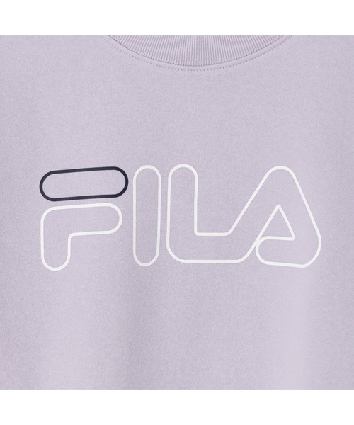 FILA（フィラ）の「LINEAR LOGO SWEAT SHIRT / リニアロゴ　スウェットシャツ（スウェット・レディース・ラベンダー/ワインレッド/ブラック・M/L/XL）」の7枚目の写真