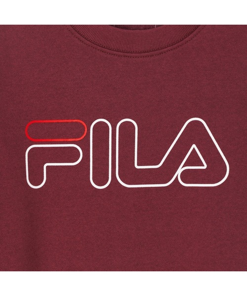 FILA（フィラ）の「LINEAR LOGO SWEAT SHIRT / リニアロゴ　スウェットシャツ（スウェット・レディース・ラベンダー/ワインレッド/ブラック・M/L/XL）」の9枚目の写真